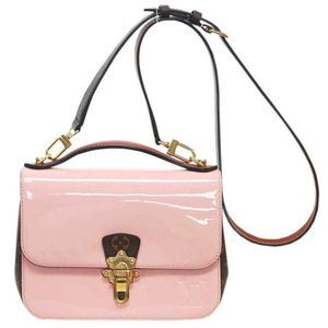 Louis Vuitton Monogram Patent Leather Cherry Wood BB Rose Ballerine Shoulder Bag